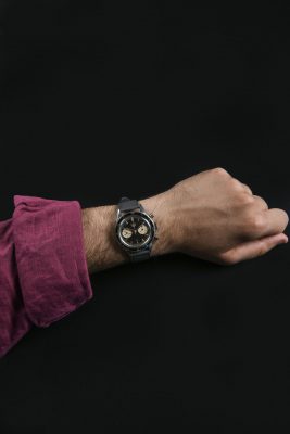 Watch Gallery: Heuer 3646 - Mario Andretti - worn on wrist